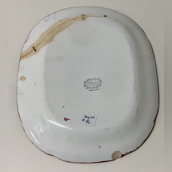 Antique Gaudy Welsh Oyster Pattern Marked Allertons EST 1831 Scalloped Platter - Picture 15 of 16